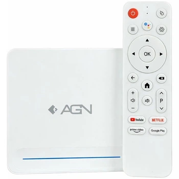 Медіаплеєр смарт-приставка для телевізора AGN Media Box Cinema 4/32Gb Allwinner H618 14 WiFi 2.4G+5G LAN:100M BT5.4 White (AGNCINEMA432)