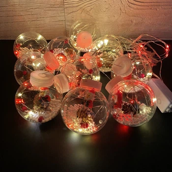 Гирлянда Штора "Дед Мороз" 3,0м*200Led (10 шариков) провод, RGB (CL56M)