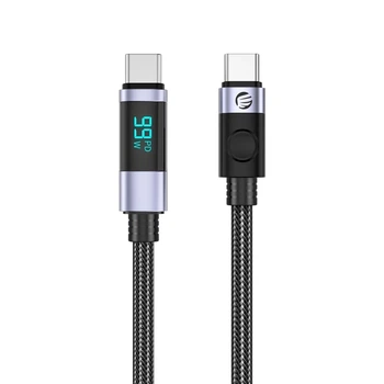 Кабель Orico LDC2C USB-C to USB-C PD 100W з LED дисплеєм 480Mb/s 2м 2 шт (6942227126467)