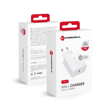 Сетевое зарядное устройство Forcell F-Energy USB C QC4.0 PD 3A 45W White (5903396040962)