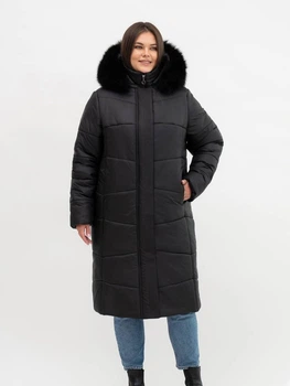 Зимняя женская куртка большого размера UF-fashion LAR 10-песец 68 черный