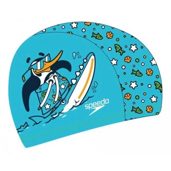 Шапка для плавания PRINTED POLYESTER CAP IU Speedo 8-1224114675 синий, зеленый, OSFM