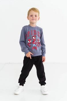 Костюм для мальчиков АвексТекс 04-2804-106Н 98 см серый-черный spidey
