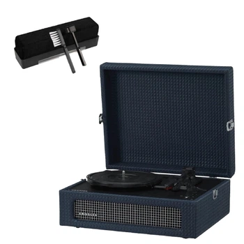 Вініловий програвач Crosley Voyager Plus Navy (Bluetooth Out) + у подарунок набір для чищення вінілу