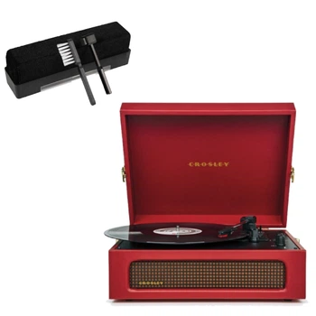 Виниловый проигрыватель Crosley Voyager Plus Red (Bluetooth Out) + в подарок набор для чистки винила