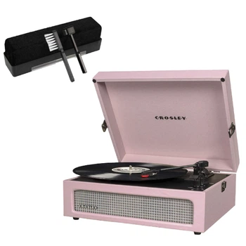 Виниловый проигрыватель Crosley Voyager Plus Amethyst Rose (Bluetooth Out) + в подарок набор для чистки винила