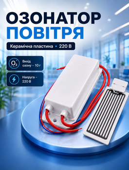 Озонатор-ионизатор воздуха для дома и квартиры с керамической пластиной выход озона 10 г питание 220 В настенный и настольный
