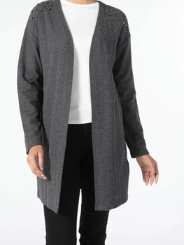 Кардиган вязаный женский Colin's CL1055571ANT S Anthracite