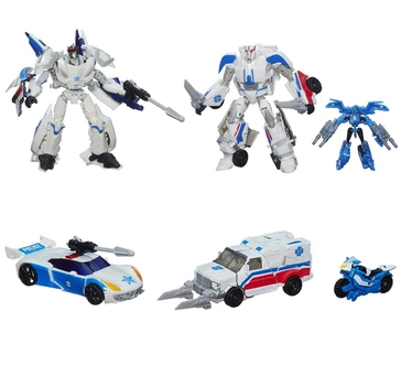 Набір Трансформери Стрітсмарт, Ферст Аїд і Грув Transformers: Age of Extinction Protectobots Emergency Respons 3-Pack Streetsmart First Aid Ratchet and Groove Prowl Hasbro