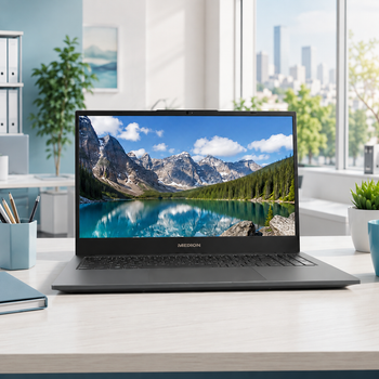 Ноутбук 15,6" Medion (Lenovo Group) E15413 | IPS (1920x1080) FullHD | Intel Core i5-1235U | Intel Iris Xe Graphics | RAM 8 ГБ | SSD 512 ГБ | Підсвітка | Win11 (5434) - Уценка