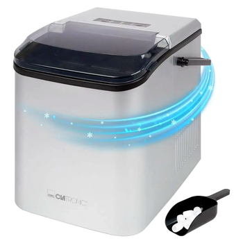 Ледогенератор 12 кг сутки 1 5 л для дома нержавеющая сталь Clatronic MC-3852
