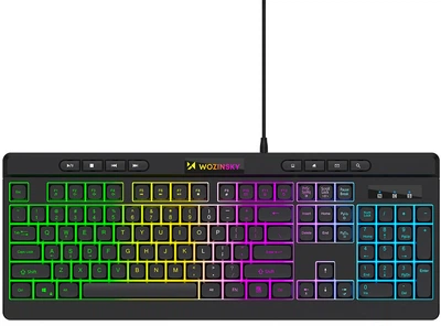 Klawiatura przewodowa Wozinsky WKG-1044 USB Black (5907769387951)