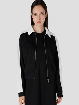 Толстовка на блискавці без капюшона жіноча Colin's CL1065909BLK XS Black (8683197918253)