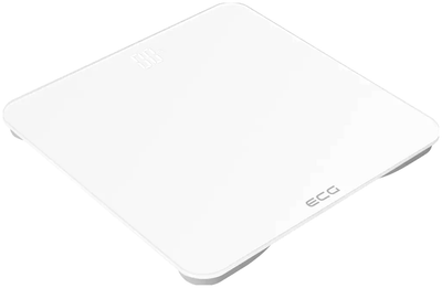 Весы напольные 180 кг 100 г для дома стекло белый ECG MC-4552