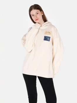 Худи оверсайз женское Colin's CL1071962ECR One Size Ecru (8684112530772)