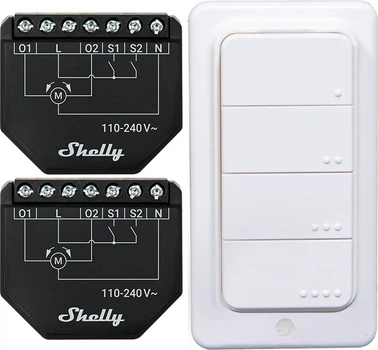Розумний контролер ролет Shelly Shutter + BLU RC 4 2 шт. (3800238071769)