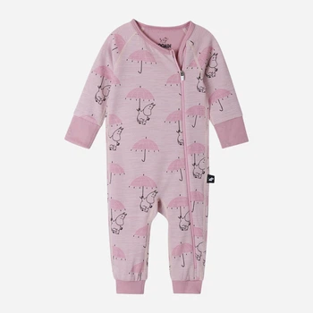 Дитячий теплий чоловічок для новонароджених дівчаток Reima Moomin Raring 5200076A-4051 50/56 см Рожевий (6438429778578)