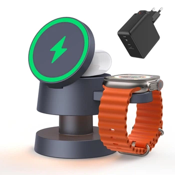 Бездротова зарядна станція iVANKY 4в1 для iPhone, Apple Watch та AirPods з нічником