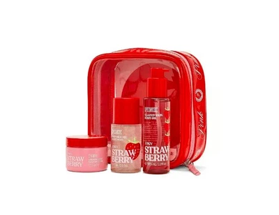 Подарунковий набір Victoria's Secret PINK Juicy Strawberry Let's Glow Away Shimmer Travel Set
