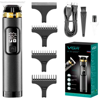 Триммер VGR V-985 для бороды и усов с аккумулятором и USB зарядкой для точного подравнивания волос