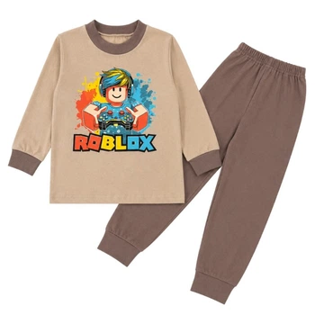 Піжама для хлопчика кулір Арлекін Roblox 310-022 56 80 см - 86 см Бежева