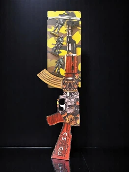 Дерев'яний автомат «AK-47» + 3 мішені, варіант №2