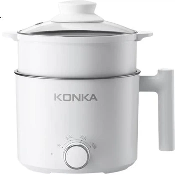 Кастрюля электрическая KONKA KDZG-WHG451 с антипригарным покрытием и пароваркой, 1.5 л