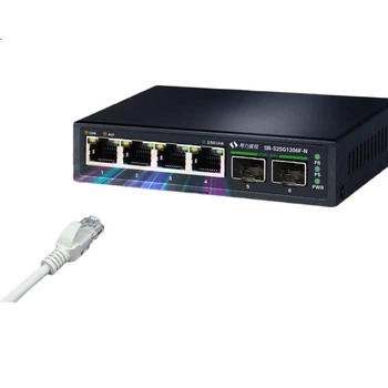 Коммутатор Xiliweishi SR-S25G1206F неуправляемый на 4 порта 2.5G с оптическим портом
