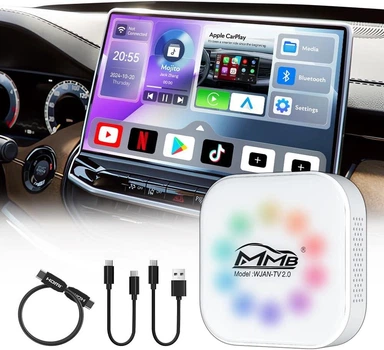 MMB wjan-tv2.0 бездротовий carplay адаптер, hdmi, youtube, netflix, android 12