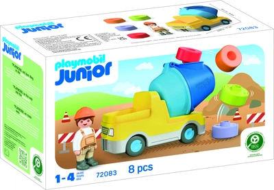 Ігровий набір Playmobil Junior: Бетономішалка 8 елементів 72083 (4008789720832)