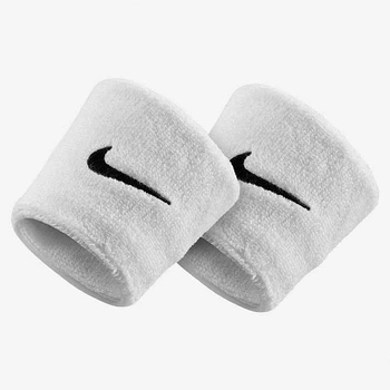Напульсники Nike SWOOSH WRISTBANDS 2 PK белый Уни для спорта эластичные манжеты для запястья