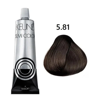 Полуперманентная краска для волос Keune Semi Color 5.81 Без аммиака Светлый мокко пепельный