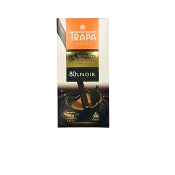 Шоколад Trapa чорний 80% без цукру (80г) 8410679234514
