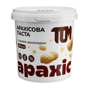 Арахісова паста TOM з чорним шоколадом 500 г