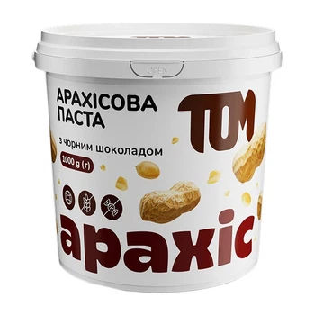 Арахісова паста TOM з чорним шоколадом 1 кг
