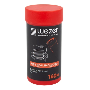 Уплотнительная нейлоновая нить WEZER PRO для герметизации резьбовых соединений, 160 м