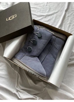 Чобітки зимові UGG Bailey Button Triplet II Dark Shade 41 (25,5см ) ( krsUG030)