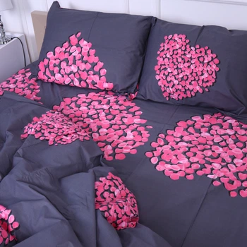 Простирадло Сатин 22-1290 Heart of flowers 150*220