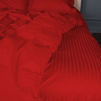 Простирадло Satin Stripe 30-0018 Red 110*160