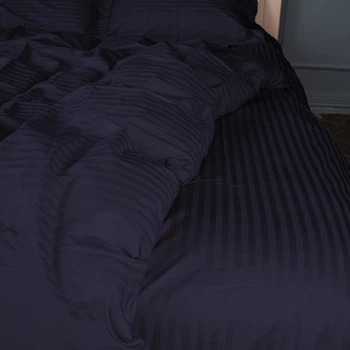 Простирадло Satin Stripe 30-0021 Dark Blue 200*220