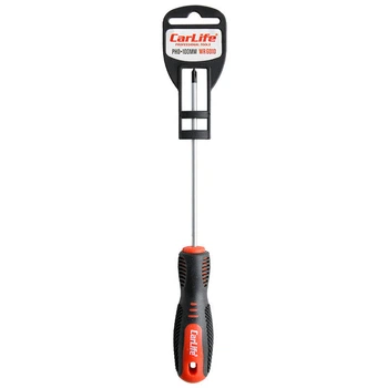 Викрутка Carlife хрестова PH0x100mm, Cr-V 6150 (12/480шт.)