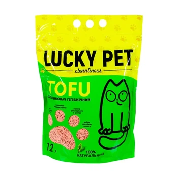 Наповнювач Lucky Pet з тофу для котячого туалету, гіпоалергений, 12 л