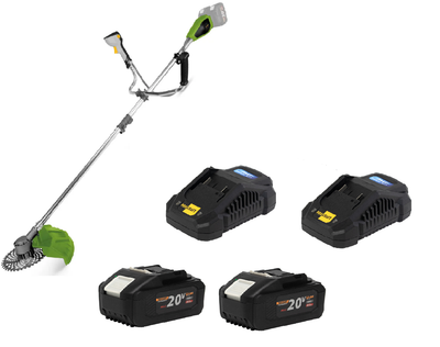 Аккумуляторный триммер Procraft PTA41 + 2 АКБ Battery20/8C 8 Ач Type-C + 2 ЗУ Charger20/4A