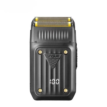 Электробритва VGR V-363, шейвер-триммер для бритья, аккумуляторная USB-C, водонепроницаемая IPX7, LED-дисплей