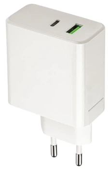 Ładowarka sieciowa Setty PD+QC USB + USB-C 45W LSI-01 White (5900495987600)