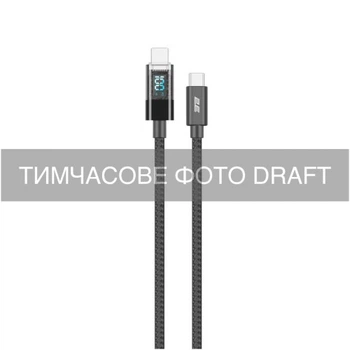 Дата кабель USB-C to USB-C 1.0m PD 100W Digital Display black 2E (2E-CC100-BL) 2E 2E-CC100-BL 1055075