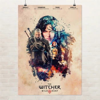Постер Відьмак, Дикий Гін, Witcher 3, декор кімнати геймера, A2 60×43 см (id0982)