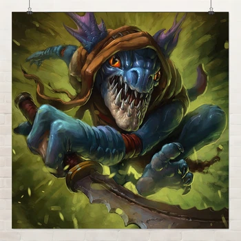 Постер Сларк, Дота 2, Dota 2, Slark the Nightcrawler, декор комнаты геймера, A3 30×30 см (id6743)