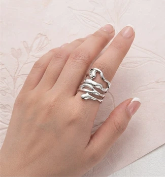 Каблучка з переплетенням Honey Fashion Accessories сріблястий (12-156)
