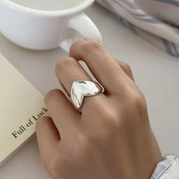 Каблучка у формі серця Honey Fashion Accessories сріблястий (12-247)